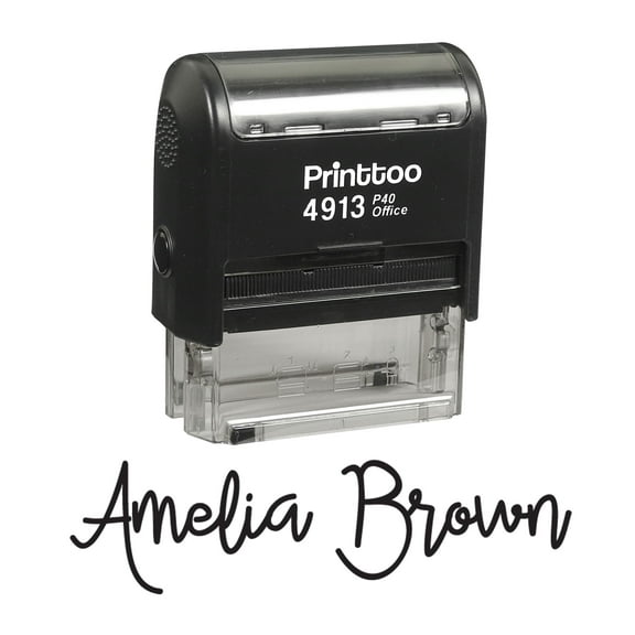Printtoo Personalized Self Inking Custom Favor Stamp Custom Signature Rubber Stamper-58 x 22 mm