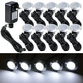 thumbnail image 1 of Yescom 10-Pack 7000K Cool White IP67 Outdoor LED Deck Lights, 12V Low Voltage Landscape Lighting with Transformer, In-Ground Step Lights, 1 of 7