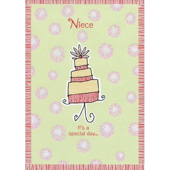 Designer Greetings It's a Special Day: 3 Layer Cake Niece Birthday Card