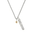 thumbnail image 1 of Delight Jewelry Goldtone Mini January - Maroon Crystal Heart Silvertone Live the Life You Have Imagined Bar Charm Necklace, 23", 1 of 4