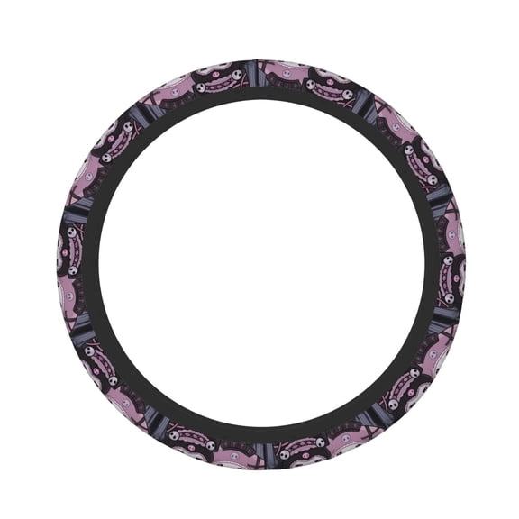 Cartoon Doll Elastic Steering Wheel Cover Stylish Neoprene Decorative Car Accessories for Universal Auto