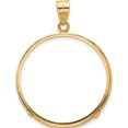 thumbnail image 3 of 14K Yellow Gold Wideband Distinguished Coin Jewelry 14Ky Polished Prong 27.0Mm Bezel Pendant (Width 28.4) (Length 37.85) - Jbsp, 3 of 5