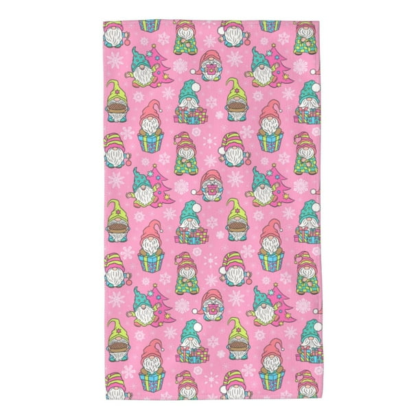 Balery pink Holiday Joy Toalla de Microfibra Premium con Estampado – 27.5x16 pulgadas, Alta Absorción, Suave y Aterciopelada, Secado Rápido