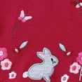 thumbnail image 4 of MIASHUI Robe d'Été à Fleurs pour Fille, Manches Courtes, Boho, Tout-Petit Enfant, Robes Décontractées, Rouge Melon D\'eau, 1-2 Ans, 4 of 6
