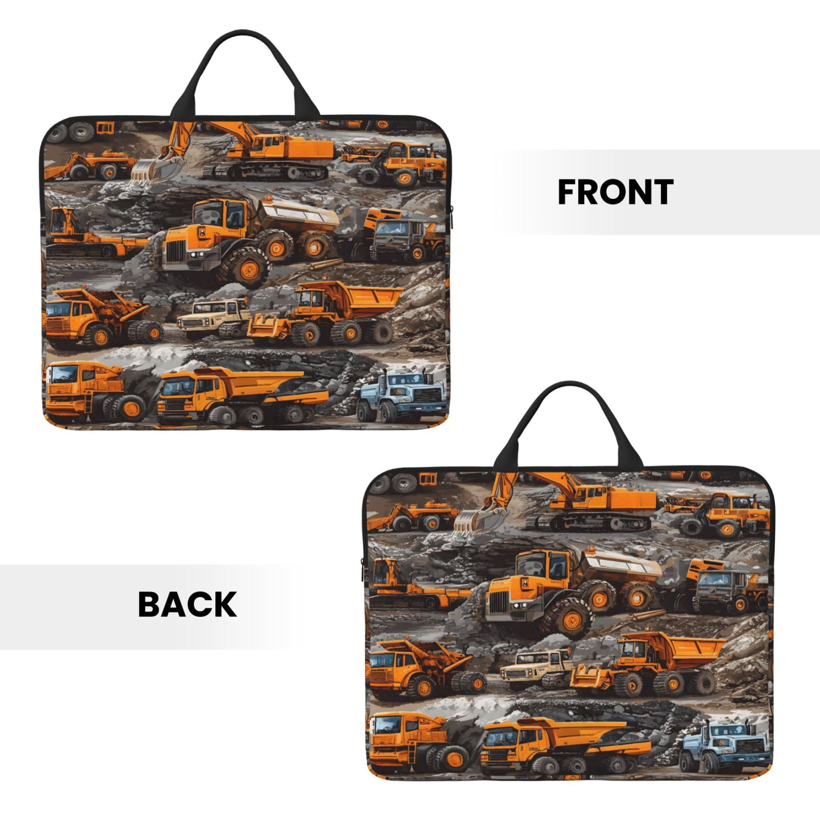 Laptop Sleeve Bag For Women Men 14inch Waterproof Durable Protective Computer Carrying Cover Handle Laptop Case Bag Engineering Vehicle