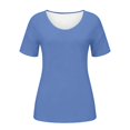 thumbnail image 4 of Women's Relaxed Fit Short Sleeve Tee Soft Casual Shirt with Breathable Fit and Easy Styling Blue L, 4 of 5
