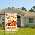 thumbnail image 2 of JOOCAR Tis The Season Linen Garden Flag with Pumpkin, Football, and Ice Cream for Fall Autumn Home Outdoor Garden Yard Door Decor 12x18 inch, 2 of 5