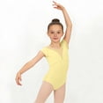 thumbnail image 6 of Gamivast Leotards for Girls Gymnastics Dance V Neck Short Sleeve Bodysuit Ballet Outfits Mesh Splice Breathable Jersey Knit Sports Activewear, 6 of 6