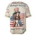 thumbnail image 2 of Democratic Basset Hound Making Woof Count Election 2024 All Over Print 3D Baseball Shirt Bassets Dog Breed Lovers Gifts Idea Softball Sport - 01001, 2 of 6