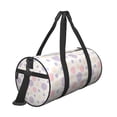 thumbnail image 3 of ZNDUO Purple Pink Polka Dots Pattern Round Travel Bag, Sports Tote Gym Shoulder Bag Weekenders Bags for Women Men, 3 of 8