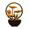 thumbnail image 1 of Fuente de agua de , pequeña fuente de cascada para escritorio, con luz, estatua decorativa de escritorio para dormitorio, oficina, decoración Oro, 1 of 5