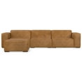 thumbnail image 4 of Rex 3-Seater Modular Sofa and Ottoman Set in Genuine Leather, 4 of 14