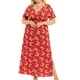 thumbnail image 3 of Vestido Corto de Verano con Cuello en V de Manga Corta Impreso, Vestido de Moda Casual para Mujeres, 3 of 5