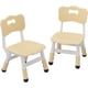thumbnail image 1 of Techigher niños' adjustable 2 - piece chair set: 3 - level height ages 2 - 8, stackable, lightweight, non - slip, ergonomic polypropylene sillas home, classroom, y nursery (wood color), 1 of 6