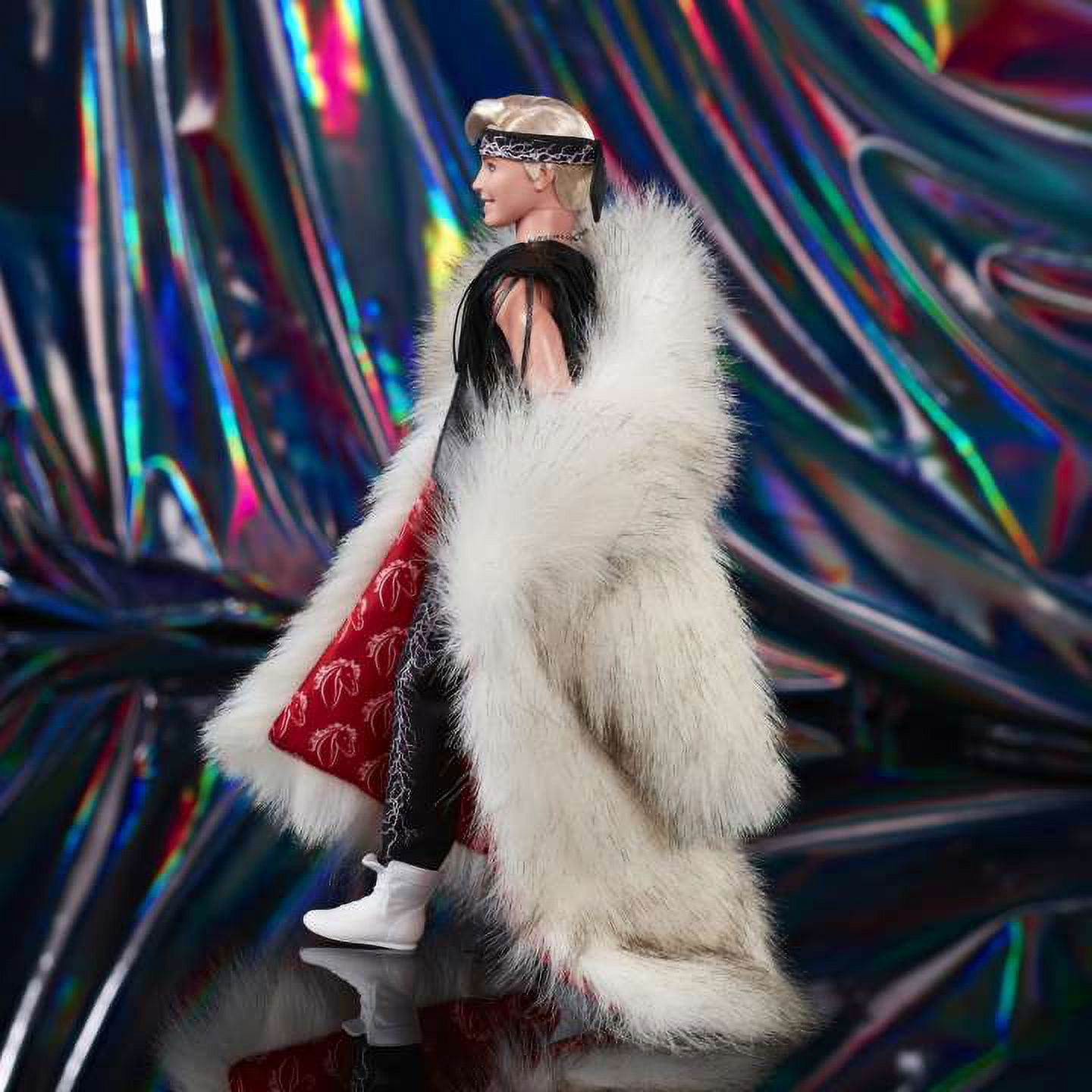 Barbie The Movie Ken Doll (Big Faux Fur Coat & Black Fringe Vest with Bandana)