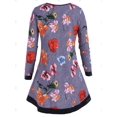 thumbnail image 2 of Más el tamaño de media cremallera de la impresión floral de la blusa Rosegal Blusas Tallas Grandes, 2 of 5