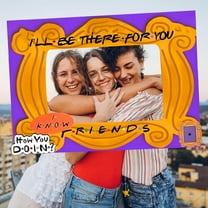 90's Cafe Photo Frame - Purple Gold Polka Dot Party Backdrop Friendship nostalgia old theme party decoration props