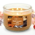 thumbnail image 4 of Mainstays 3-Wick Glass Jar Candle, Maple Pumpkin Latte, 11.5 oz, 4 of 6