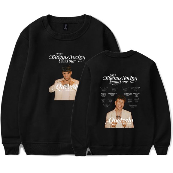 Quevedo Buenas Noches Latam Tour 2025 Sweatshirt Long-Sleeved Pullover