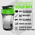 thumbnail image 2 of Helimix 2.0 Vortex Neon Green Portable Pre-Workout Protein Blender Shaker Bottle No Balls or Whisks Made in USA 20oz, 2 of 10