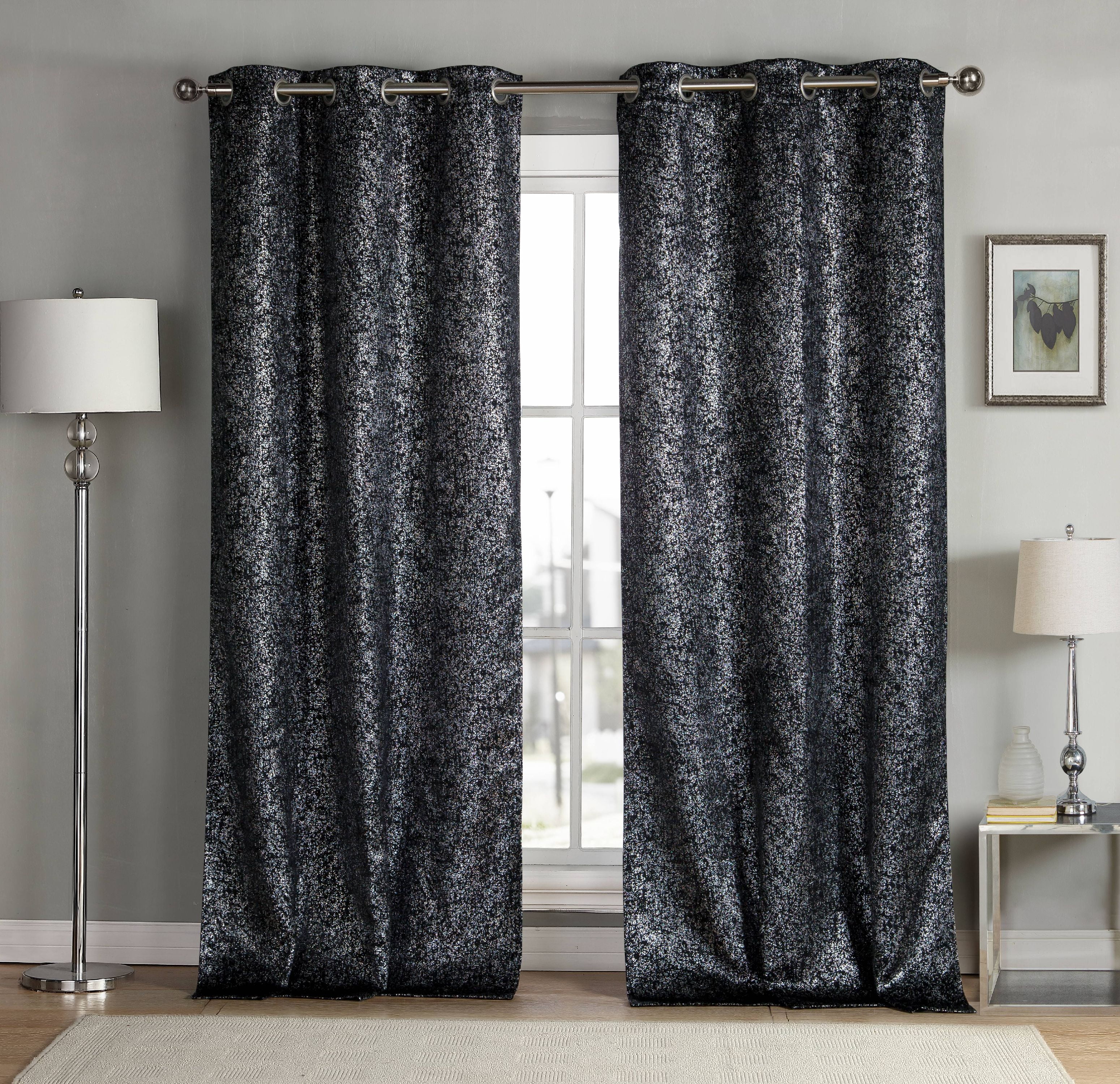 Maddie Metallic Specks Blackout Curtain Set