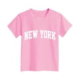 thumbnail image 4 of Wxirdiow Girls Shirt Girls Short Sleeve T Shirts Kids Summer Tops Crewneck Basic Graphic Tees Pink Size,3-4 Years, 4 of 4