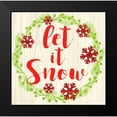 thumbnail image 2 of Dos Santos, Bella 20x20 Black Modern Framed Museum Art Print Titled - Let It Snow, 2 of 5