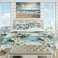 thumbnail image 2 of Designart "Reflecting By The Seaside I" White Coastal Bedding Covert Set - Nautical & Coastal Bed Set With 2 Shams, 2 of 5