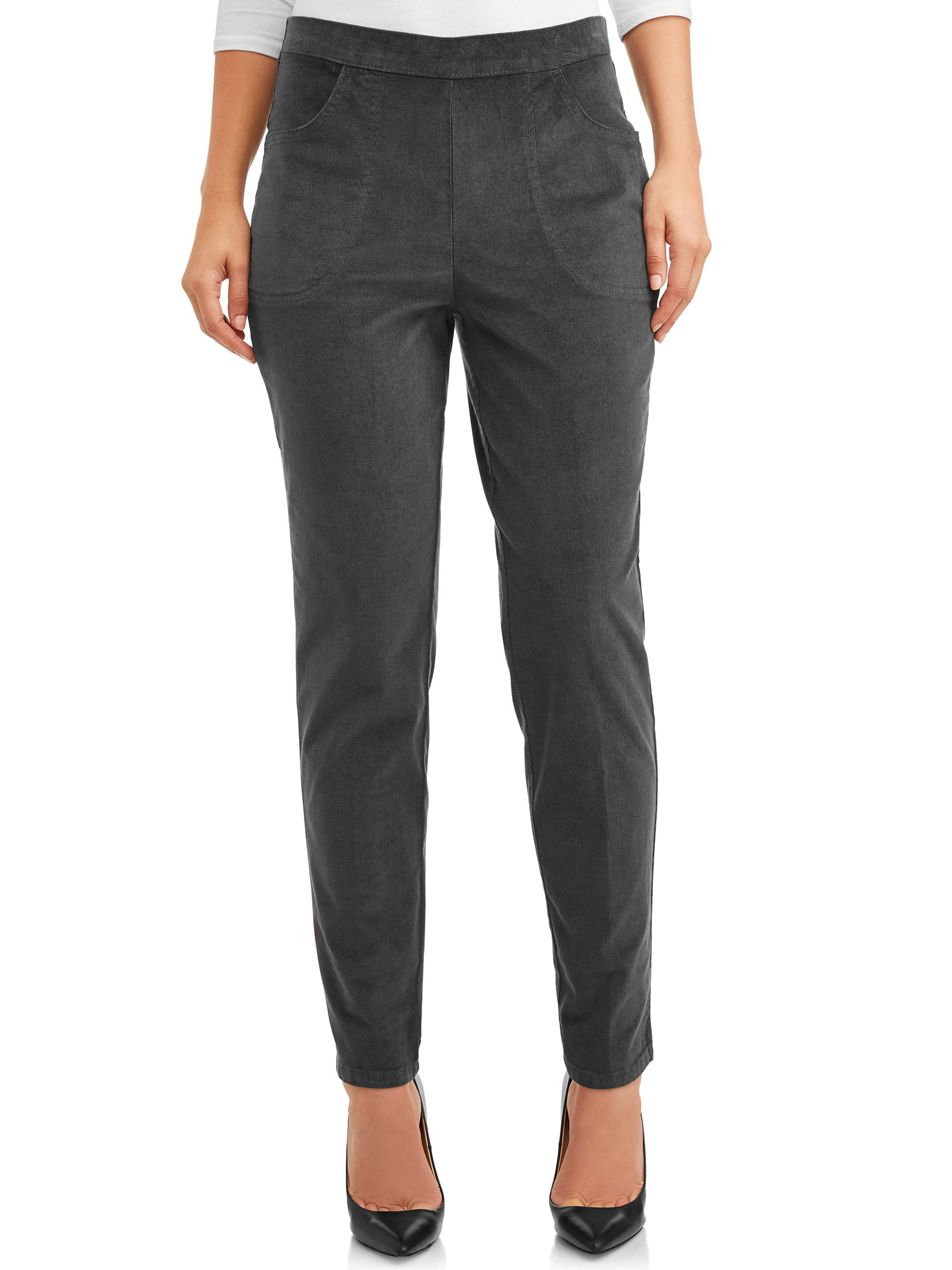 black high waisted corduroy pants