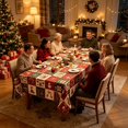 thumbnail image 6 of Christmas Tablecloth with Plaid Pattern and Waterproof Fabric, Red Green Plaid Tablecloth for Dining Table Party Decor, Waterproof Table Cloth for Christmas Party Home Decoration, 6 of 7