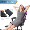 thumbnail image 4 of PayLessHere Ergonomic Racing Desk Chair Computer Chair Gaming Chair with Footrest Lumbar Support Headrest Armrest Task Rolling Swivel Ergonomic E-Sports Adjustable PC Gamer Chair (Purple), 4 of 5