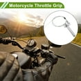 thumbnail image 2 of Agarre de Acelerador de 22mm Unique Bargains con 1 Cable de Acelerador Blanco de 120cm, Acelerador de Motocicleta de Aleación de Aluminio CNC para Manillar de 7/8" 22mm Tono Plateado, 2 of 6