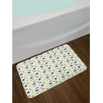 thumbnail image 2 of Hippo Bath Mat, Hand Drawn Pattern Cheerful Hippo Crocodiles Giraffes and Zebras with Pinkish Daisies, Plush Bathroom Decor Mat with Non Slip Backing, 29.5" X 17.5", Multicolor, by Ambesonne, 2 of 2