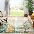 thumbnail image 2 of SAFAVIEH Madison Christabella Overdyed Striped Area Rug, Green/Orange, 12' x 15', 2 of 7