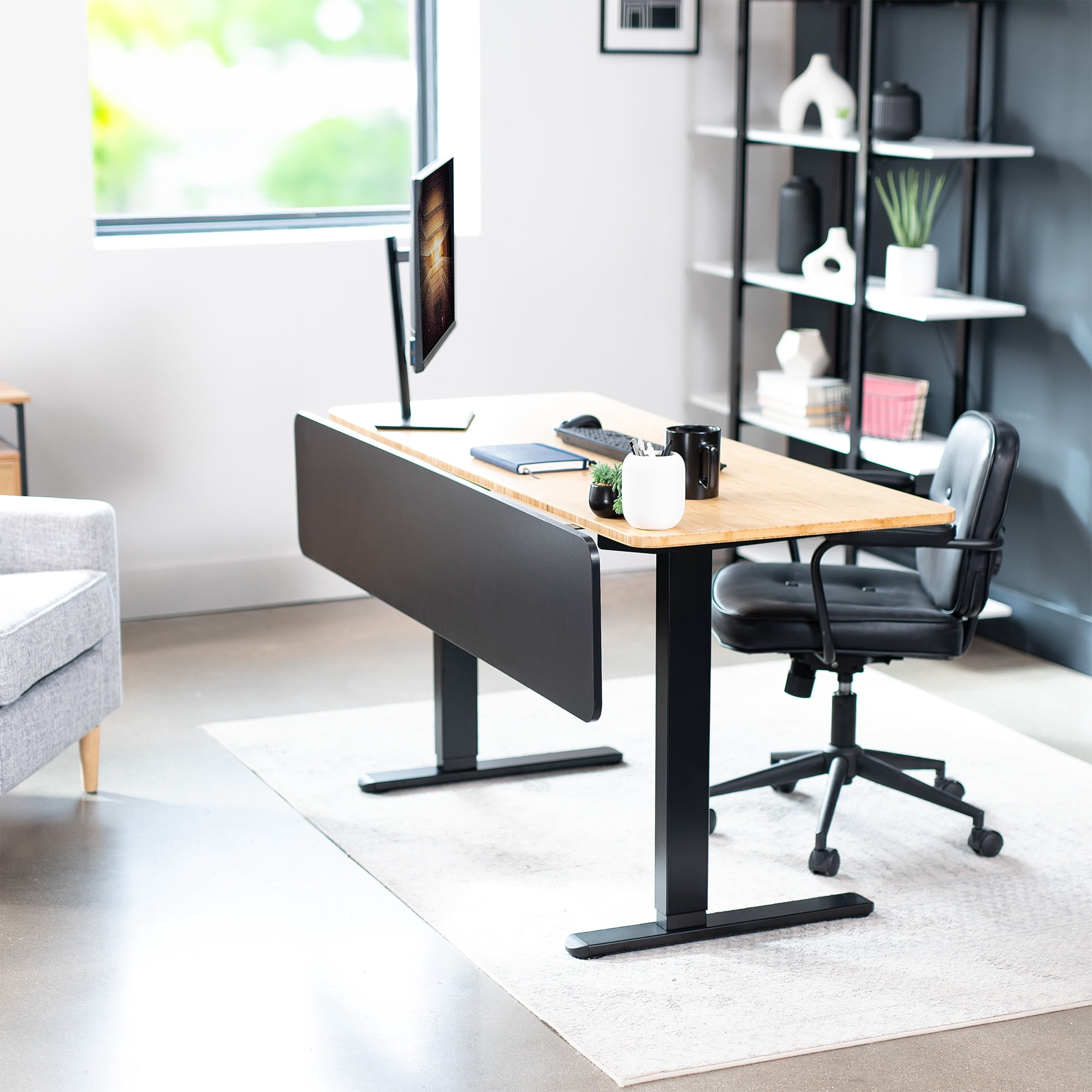 VIVO Black 59" x 12" Laminate Modesty Panel for Office Desk