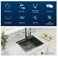 thumbnail image 5 of alwenusa 25 Inch Gunmetal Black Stainless Steel 25x22 Rectangle Drop-in Sink, 5 of 8