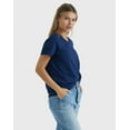 thumbnail image 2 of Hanes Essentials Women's Cotton V-Neck T-Shirt Navy L, 2 of 10