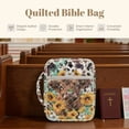 thumbnail image 7 of Xixirimido Bible Cover Case for Women Men Large Bible Cover with Handle Quilted Bible Carrying Case Bag Bible Study Supplies Accessories, Highland Cattle Sunflower Daisy Cowhide, 7 of 7