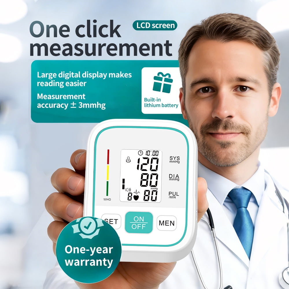 LaseLocks Digital Automatic Wrist Blood Pressure Monitor, Compact & Easy to Use, Ergonomic Design for Home & Travel