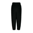 thumbnail image 5 of Solid Color Homewear Pants for Women Long High Waist Jogger Winter Comfort Fannal Pants Black 2XL, 5 of 7