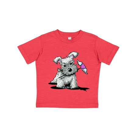 

Inktastic Schnauzer with Heart Gift Toddler Boy or Toddler Girl T-Shirt
