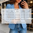 thumbnail image 3 of yeiolnoer Womens Blazers Dressy Casual Long Sleeve Shirts Button Front Elegant Suit Jackets for Office Work(Blue,X-Large), 3 of 7