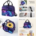 thumbnail image 5 of Garronmavis Kids Backpack Set, 4-Piece School Bag Set Includes Backpack, Lunch Bag, Pencil Case, Water Bottle Bag for Elementary School Boys Galaxy Wolf Print, 5 of 6
