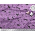 thumbnail image 3 of Soimoi Crepe Silk Fabric Reindeer,Tent & Human African Printed Fabric 1 Yard 42 Inch Wide, 3 of 3