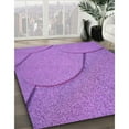 thumbnail image 3 of Ahgly Company Machine Washable Indoor Rectangle Transitional Heliotrope Purple Area Rugs, 7' x 10', 3 of 7