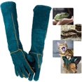 thumbnail image 1 of Jinsinto Gants de Manipulation Anti-Morsure pour Animaux, Reptiles - Gants de Protection Vert Soudure Électrique, 1 of 5