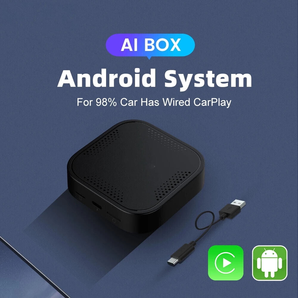 Wireless CarPlay AI Box Adapter,4+64G,8Core, Only Fit for Cars