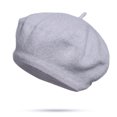 thumbnail image 2 of Multiple Colors Classic Beret Hats for Women Painter hat French Beret Light Gray One Size, 2 of 3