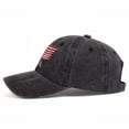 thumbnail image 5 of HuangHuanChen Baseball Cap for Women Men Washed American Flag Retro Adjustable Sun Hats Fashion Trucker Cap Unisex VisorDark Gray, 5 of 5