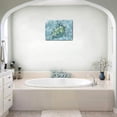 thumbnail image 3 of HFDF Bathroom Wall Decor Canvas Wall Art for Bedroom Sea Turtle Pictures Blue Coastal Room Decorations Artwork Green Turtle Wall Decorations 20x16inch Framed, 3 of 6